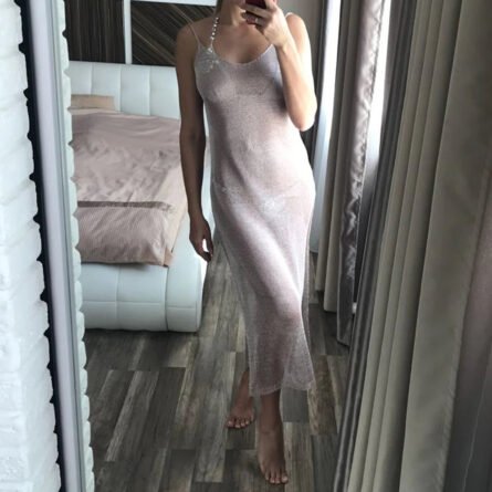 Glimmering Allure Sheer Beach Cover Up Tunic - Image 40