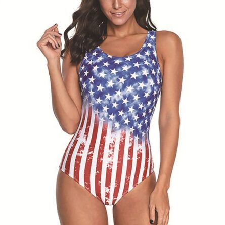 Red, White & Blue USA Flag Swimsuit - Image 4
