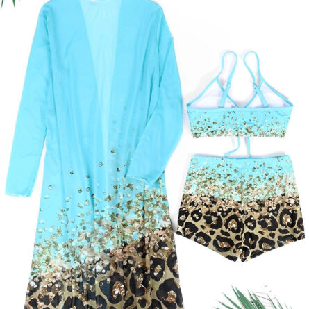Leopard Djungle Dreams 3 Piece High Waist Bikini Set - Image 5