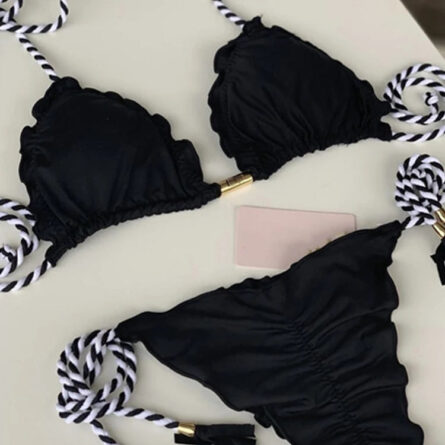 Penelope Ruffled Triangle Bikini Set - Image 19
