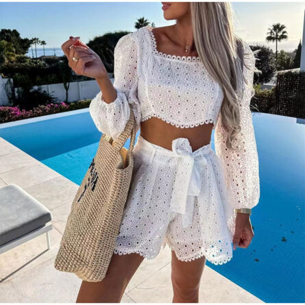 French Riviera Lace Sexy Beach Shorts Set – Bild 20