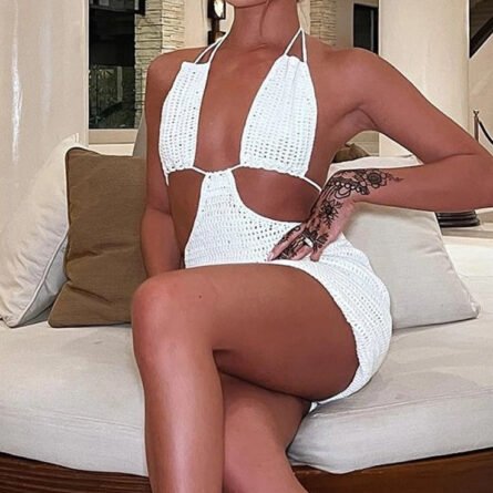 Italian Romance Crochet Cut Out Dress - Image 18