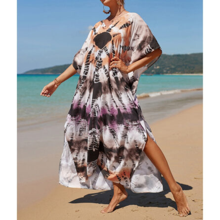 Sunset and Swim Colorful Bohemian Bathing Suit Coverup Kaftan - Image 35