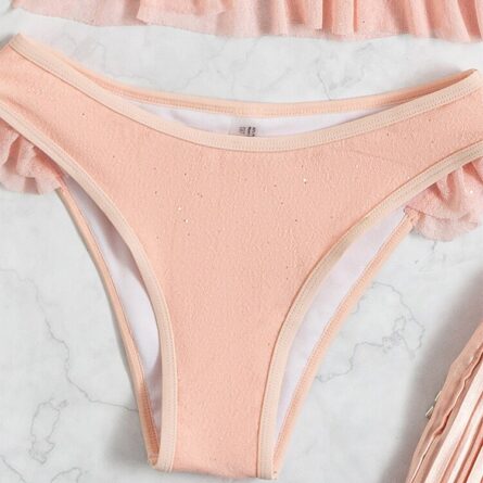 Pink Dreams Sexy Waist Ruffle Detail Bikini – Bild 10