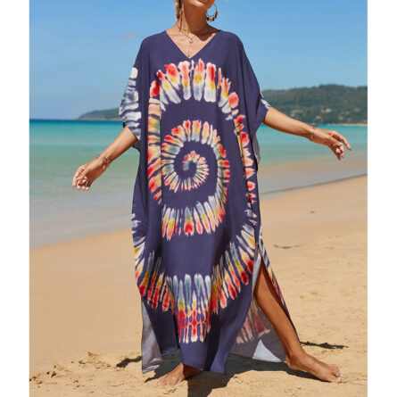 Sunset and Swim Colorful Bohemian Bathing Suit Coverup Kaftan - Image 13