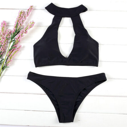 Beach Babe Halter Cut Out Bikini - Image 7
