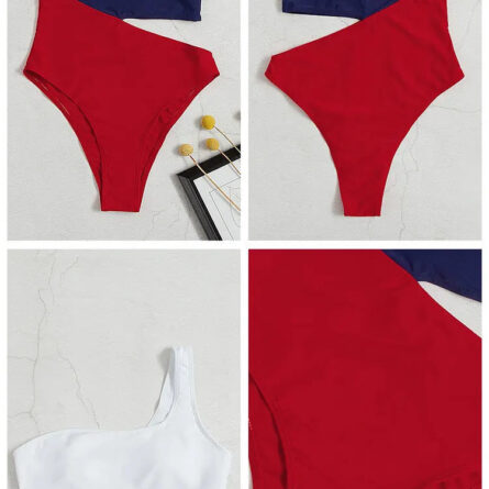 Celine Cut Out Color Block Swimsuit - Image 3