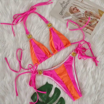 Esmeralda Halter Jewelled Diamond Bikini - Image 17