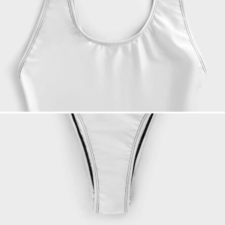 Patriotic Stars and Stripes One-Piece Swimsuit - Image 5