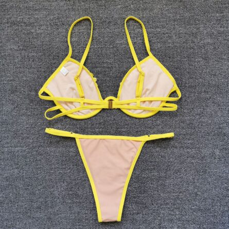 Floral Brazilian Cheeky Transparent Effect Bikini – Bild 16