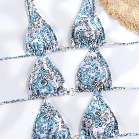 Exotic Sunset Triangle Chains Brazilian Bikini – Bild 34