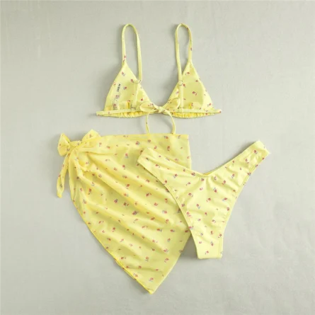 Coastal Blossom Cute Bikini Set - Image 2
