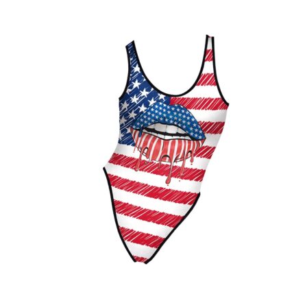 High Cut American Flag Swimsuit - Image 4