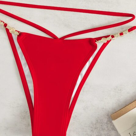 Chain Linked Halter Triangle Bikini – Bild 20