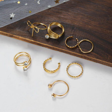 Bohemian Summer Gold Ring Set - Image 25