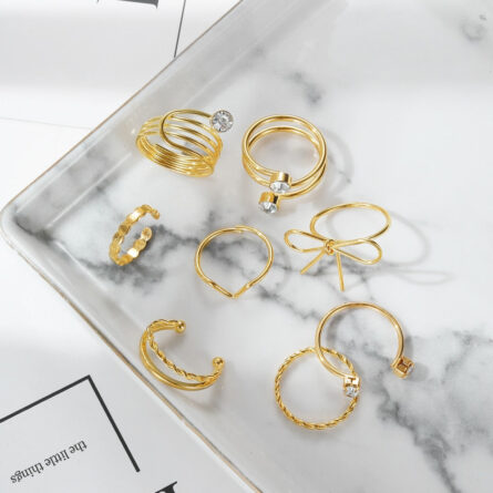 Bohemian Summer Gold Ring Set - Image 3