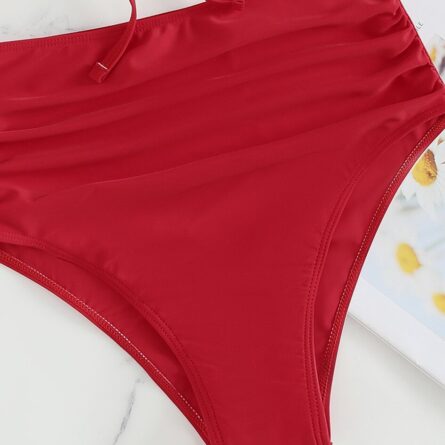 Cute Modest High Waist Ruffle Bikini – Bild 25