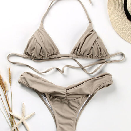 Exclusive Ruched Brazilian Triangle Bikini - Image 11