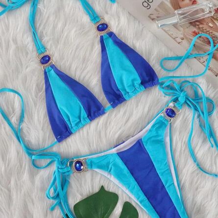 Esmeralda Halter Jewelled Diamond Bikini - Image 7