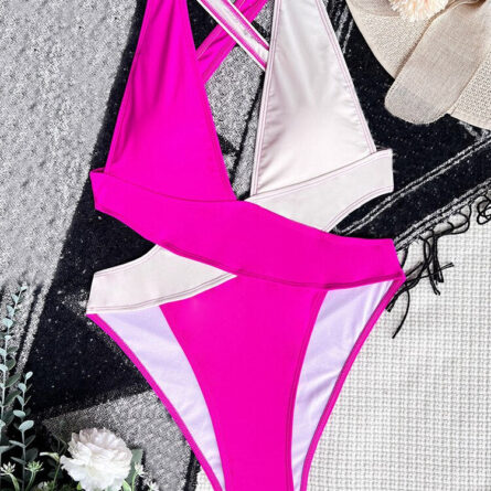 Sunset and Swim Deep V Neck Scrunch Butt One Piece Swimsuit - Image 11