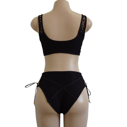 Lush Lace Goddess High Waist Bikini Black - Image 11