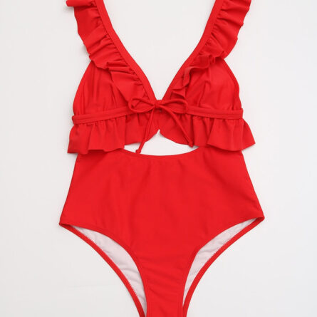 Elegance Unleashed Plus-Size Ruffle Monokini Swimsuit - Image 10