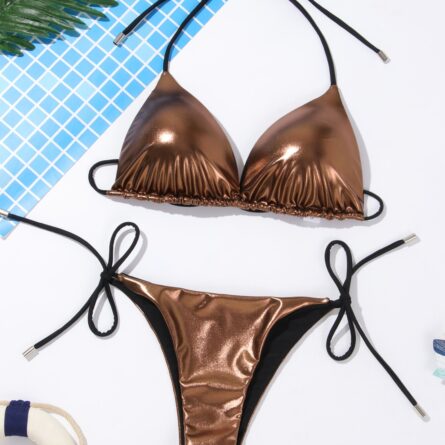 Metallic Magic Women's Triangle Bikini – Bild 4