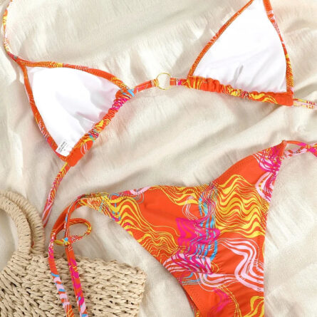 Exotic Sunset Triangle Chains Brazilian Bikini – Bild 22