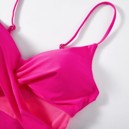 Solid One Piece Tummy Slimming Design Swimsuit – Bild 20