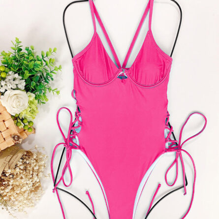 Tassel Dreams Underboob High Cut Out Swimsuit - Image 64