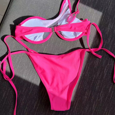 Seductive Sheer Glamour One-Shoulder Micro Bikini Set – Bild 10