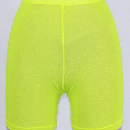 High Waist Sexy Neon Mesh Sheer Swim Shorts Beach Cover Up Beachwear - Image 9