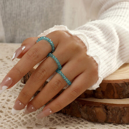 Celestial Pearls Boho Knuckle Rings Set - Image 14