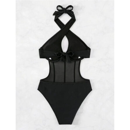 Coral Cove Cut-Out Halter Swimsuit - Image 12