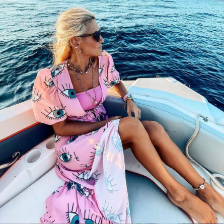 Santorini Sunset Bikini Cover up Wrap Dress Kimono - Image 2