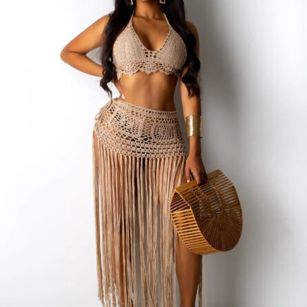 Mirabella Tassel Bikini Top & Beach Skirt - Image 7