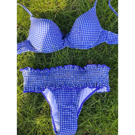 Plaid Ruffle Charm Waist Bikini Set – Bild 7