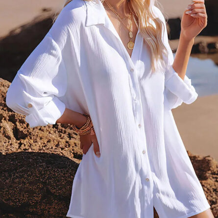 Coastal Breeze Beach Cover Up Shirt - Image 7