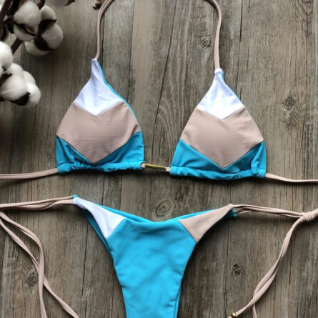 Coastal Colorblock Brazilian Bikini Set – Bild 7