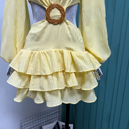 Chic Elegance Cut Out Waist Short Mini Dress - Image 22