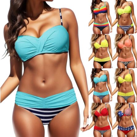 Beach Bliss Mid Waist Push Up Bikini – Bild 21