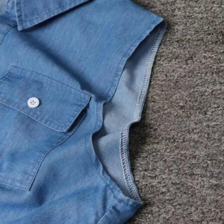 Beautiful Casual Summer Belted Denim Dress - Image 9