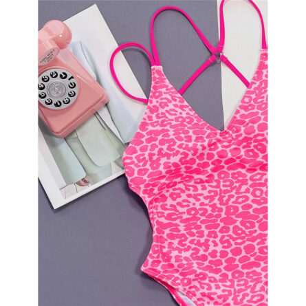 Stunning Leopard Open Back One Piece Swimsuit - Image 50