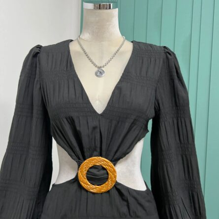 Chic Elegance Cut Out Waist Short Mini Dress - Image 17