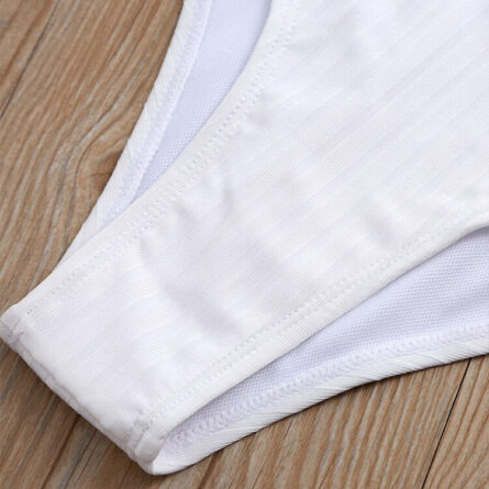 Sunset and Swim Modest Solid High Waist Ribbed Bikini - Image 17