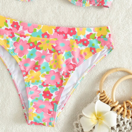 Sunset and Swim Aesthetic Floral Bikini Set - Image 11