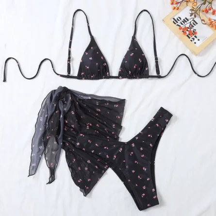 Coastal Blossom Cute Bikini Set - Image 15