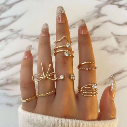 Bohemian Summer Gold Ring Set - Image 2