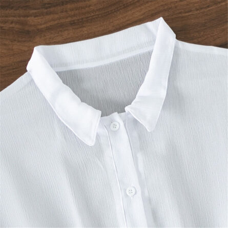 White Long Sleeve Shirt With Belt Bikini Cover Up - Image 9