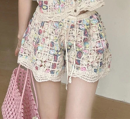 Bohemian Seaside Crochet Shorts - Image 5